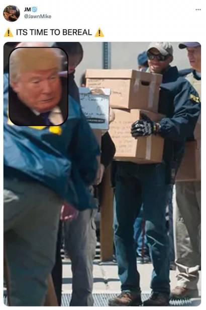 BeReal Memes Tweets - trump mar a lago