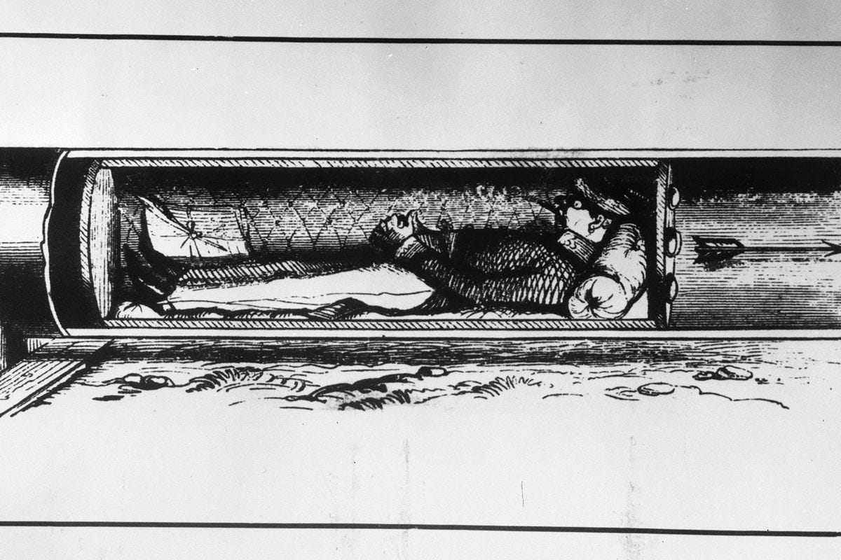 An Austrian engineer's 1863 vision for pneumatic transport.
